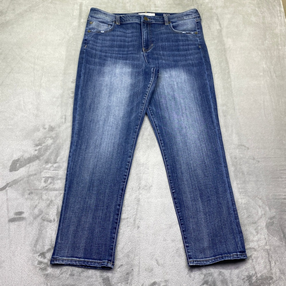 Liverpool Los‎ Angeles Girlfriend Eco Logical Medium Wash Jeans Sz 32/14 Grunge